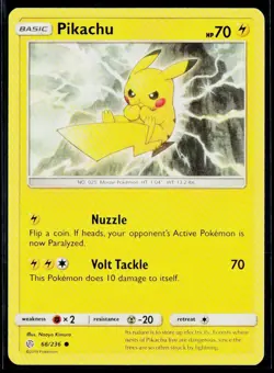 PIKACHU 66/236 COMMON COSMIC ECLIPSE POKEMON LP - Image 2