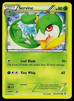 Pokemon Servine Legendary Treasures: Radiant Collection RC2/RC25 Common Holo - Image 1