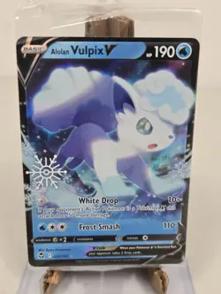 Pokemon TCG Alolan Vulpix V 033/195 Snowflake Stamp Holiday Promo NM - Image 2