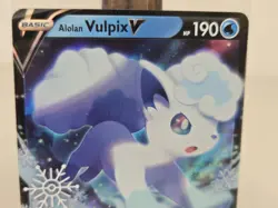 Pokemon TCG Alolan Vulpix V 033/195 Snowflake Stamp Holiday Promo NM - Image 3