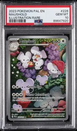 2023 POKEMON PAL EN-PALDEA EVOLVED ILLUSTRATION RARE #226 MAUSHOLD PSA 10 - Image 1