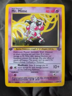 Mr. Mime 6/64 Holo Rare Jungle Pokemon 1st Edition Holo LP/NM - Image 1