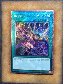 Yugioh Dark Burning Magic RA04-EN246 Platinum Secret Rare 1st Ed NM - Image 1