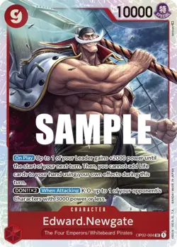 OP02-004 Edward.Newgate English SR One Piece TCG Card Game - Image 2
