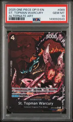 2025 ONE PIECE OP13-CARRYING ON HIS WILL ALTERNATE ART ST. TOPMAN WARCURY PSA 10 - Image 1