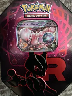 Pokemon TCG Team Rocket Destined Rivals Tin - Mewtwo - Image 1
