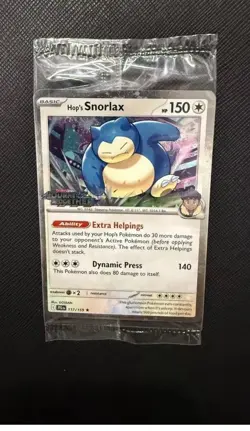 Pokemon Asia Exclusive Hop’s Snorlax Promo Stamped 117/159 Sealed JTE Set - Image 1