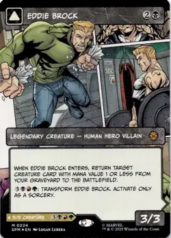 Eddie Brock (FOIL Borderless) SPM 224 Spider-Man Magic: The Gathering NM - Image 1