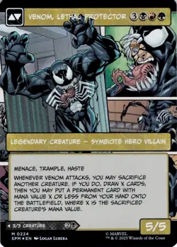 Eddie Brock (FOIL Borderless) SPM 224 Spider-Man Magic: The Gathering NM - Image 2