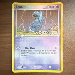 Pokemon Beldum 55/107 Deoxys Reverse Holo Common Basic 50 HP English - Image 1