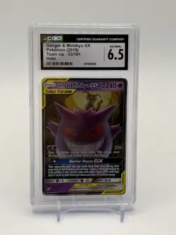 Gengar & Mimikyu GX CGC 6.5 Ultra Rare Holo Sm-Team Up 53/181 Pokemon 2019 - Image 1