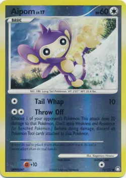 Pokemon - Aipom - 70/123 - Common - Reverse Holo - Mysterious Treasures - NM - Image 1