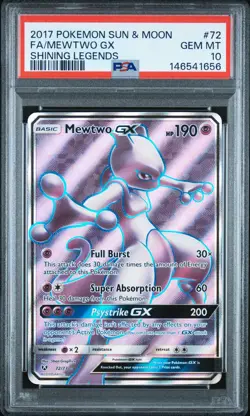 Mewtwo Gx 72/73 Shining Legends Pokemon PSA 10 - Image 1