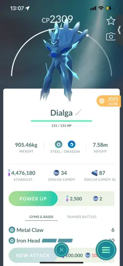 Pokemon Go Legendary Diagla ( Normal ) ( Reduced) - Image 1