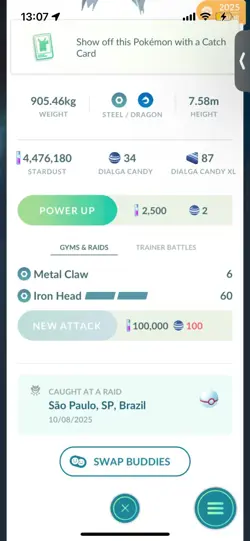 Pokemon Go Legendary Diagla ( Normal ) ( Reduced) - Image 2