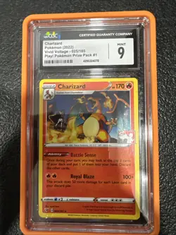 CHARIZARD CGC 9 2022 POKEMON PLAY! #025/185 PRIZE SERIES ONE PLAY! STAMP - Image 1