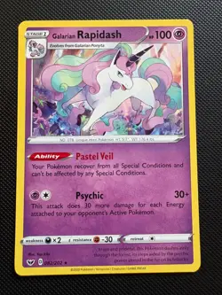 Galarian Rapidash 082/202 Rare Sword & Shield Pokemon Lightly Played - Image 1