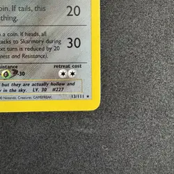 Pokemon Skarmory 13/111 Neo Genesis Holo NM + SWIRL - Image 4