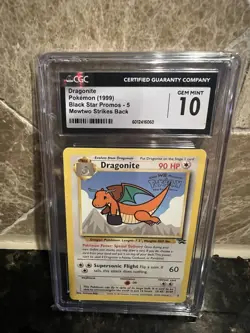 CGC GEM MINT 10 Pokemon Dragonite #5 1999 WOTC Black Star Promo English - Image 1