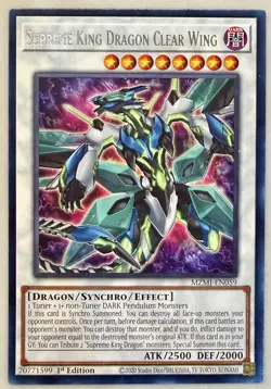 1x Supreme King Dragon Clear Wing 1st Edition Rare MZMI-EN059 Yu-Gi-Oh! - Image 1