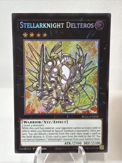 Yugioh Stellarknight Delteros (Chibi Artwork) BLGG-EN010 Secret Rare 1st Ed NM - Image 1