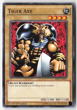Yugioh - Tiger Axe MIL1-EN031 1st Edition - Millennium Pack - Image 1
