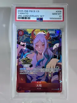 PSA 10 2025 ONE PIECE SIMPLIFIED CHINESE 3RD ANNIVERSARY SET #006 YAMATO - Image 1