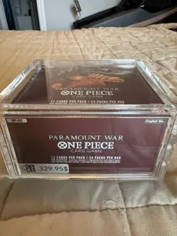 2023 ONE PIECE PARAMOUNT WAR OP-02 ENGLISH SEALED BOOSTER BOX W/Acrylic Case - Image 2