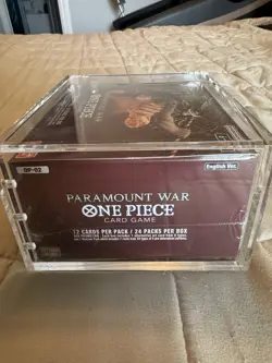 2023 ONE PIECE PARAMOUNT WAR OP-02 ENGLISH SEALED BOOSTER BOX W/Acrylic Case - Image 3