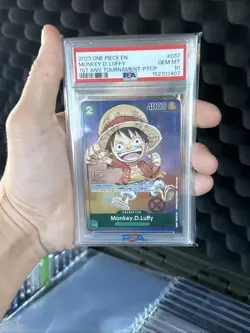 2023 ONE PIECE PROMOS TOURNAMENT- 1ST PARTICIPATION #037 MONKEY D. LUFFY PSA 10 - Image 1