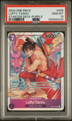 One Piece - Luffy Tarou - Starter Deck Purple SR - ST18-005 - PSA 10 - Image 1