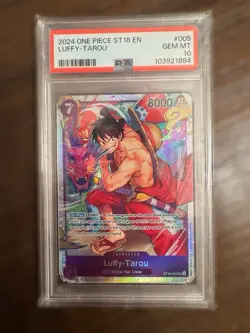 Bandai Luffy-Tarou ST18-005 Starter Deck 18 Super Rare Foil Full Art PSA 10 - Image 1
