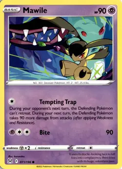 Mawile 071/196 SWSH11: Lost Origin Pokemon Card TCG - Image 1