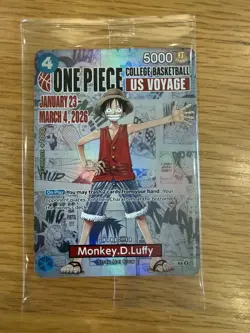 One Piece Monkey D. Luffy College Basketball US Voyage Promo Card P-055 - Image 1