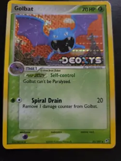 Pokemon TCG Card 2005 Deoxys - Golbat 31/107 Holo - Image 1