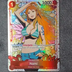 Bandai One Piece Card Game Nami ST01-007 Special Holo English 1000 Power - Image 1