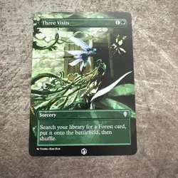 Three Visits - Custom Art MTG Magic The Gathering Playtest Card - Image 1
