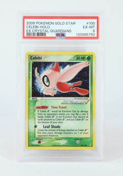 PSA 6 Celebi Gold Star 100/100 EX Crystal Guardians Holo Pokemon Card - Image 1