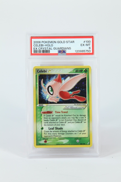 PSA 6 Celebi Gold Star 100/100 EX Crystal Guardians Holo Pokemon Card - Image 3