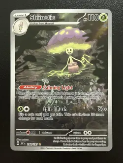 2024 Pokemon Surging Sparks SHIINOTIC Illustration Rare 194/191 Fresh NM (A) - Image 1