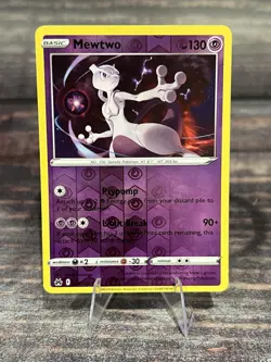 Mewtwo 059/159 Reverse Holo Rare SWSH: Crown Zenith Pokemon Card - Image 1
