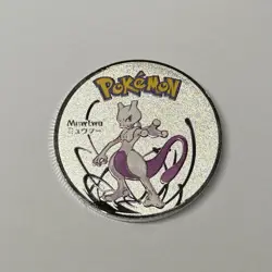 NEW Pokemon Mewtwo Premium High Quality Rare collectible Metal Silver Coin M/NM - Image 1