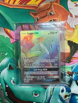 Lugia GX - 227/214 - Secret Hyper Rare Pokemon Sun & Moon Lost Thunder MINT 🌈 - Image 2