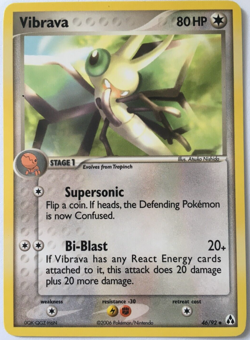 POKEMON VIBRAVA 46/92 EX LEGEND MAKER UNCOMMON NEAR MINT - Image 1