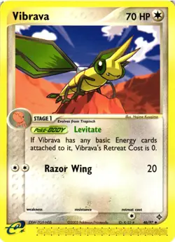 Pokemon TCG Vibrava 46/97 Uncommon Regular EX Dragon MP - Image 1