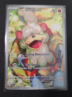 Pokemon TCG Hisuian Growlithe Twilight Masquerade IR 181/167 - Image 1
