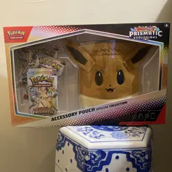 Pokemon TCG Prismatic Evolutions Accessory Pouch Special Collection Box Sealed - Image 1