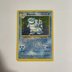 1999 VINTAGE POKEMON BASE SET - BLASTOISE #2/102 - UNLIMITED HOLO RARE (LP) - Image 1