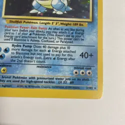 1999 VINTAGE POKEMON BASE SET - BLASTOISE #2/102 - UNLIMITED HOLO RARE (LP) - Image 4