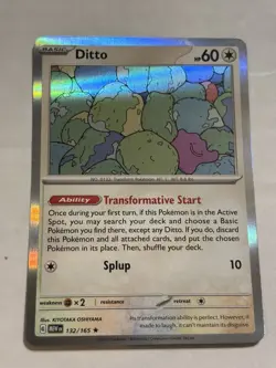 Ditto 132/165 SV Scarlet & Violet 151 Holo Rare EN Pokemon - Image 1
